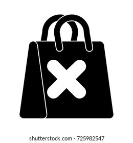 delete shopping bag flat icon