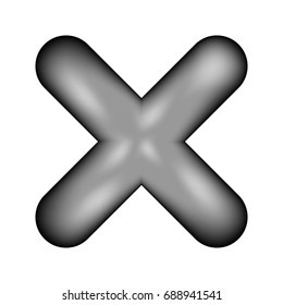 Delete sign icon on white background. Vector illustration.