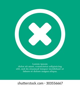 Delete sign, icon. Remove button. Vector