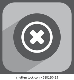 Delete sign, icon. Remove button. Vector