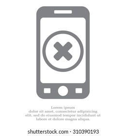 Delete sign, icon. Remove button. Vector