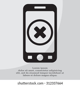 Delete sign, icon. Remove button. Vector