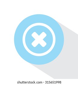 Delete sign, icon. Remove button. Vector