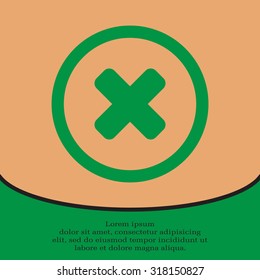 Delete sign, icon. Remove button. Vector