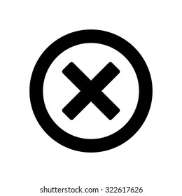 Delete sign icon. Remove button