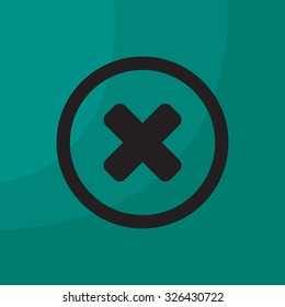 Delete sign, icon. Remove button. Vector