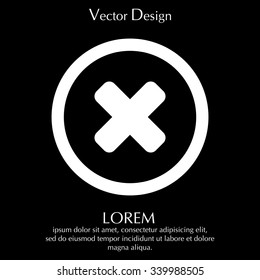 Delete sign, icon. Remove button. Vector