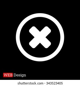 Delete sign, icon. Remove button. Vector