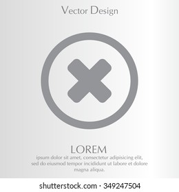 Delete sign, icon. Remove button. Vector