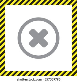 Delete sign, icon. Remove button. Vector