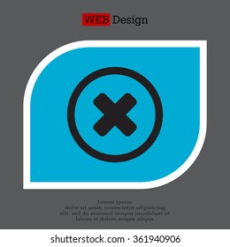 Delete sign, icon. Remove button. Vector