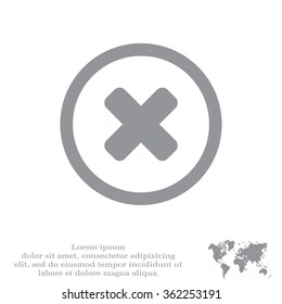 Delete sign, icon. Remove button. Vector