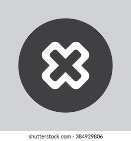 Delete sign icon. Remove button