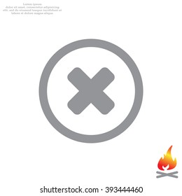 Delete sign, icon. Remove button. Vector