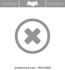Delete sign, icon. Remove button. Vector