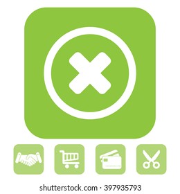 Delete sign, icon. Remove button. Vector