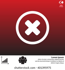Delete sign, icon. Remove button. Vector