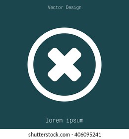 Delete sign, icon. Remove button. Vector