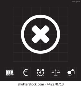 Delete sign, icon. Remove button. Vector