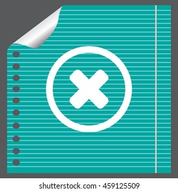 Delete sign, icon. Remove button. Vector