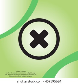 Delete sign, icon. Remove button. Vector