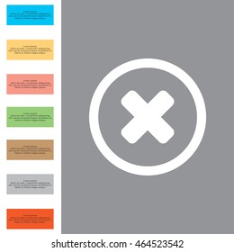 Delete sign, icon. Remove button. Vector