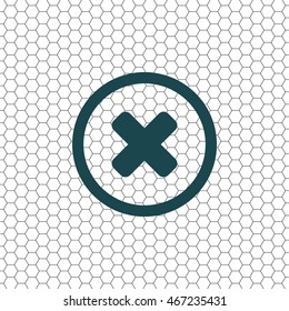 Delete sign, icon. Remove button. Vector