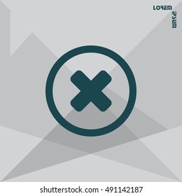 Delete sign, icon. Remove button. Vector