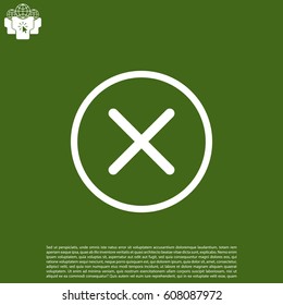 Delete sign, icon. Remove button. Vector