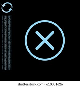 Delete sign, icon. Remove button. Vector