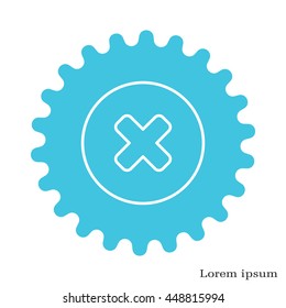 Delete sign, line icon. Remove 