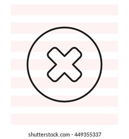 Delete sign, line icon. Remove 