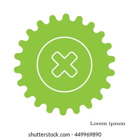 Delete sign, line icon. Remove 