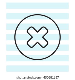 Delete sign, line icon. Remove 