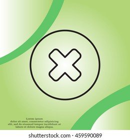 Delete sign, line icon. Remove 