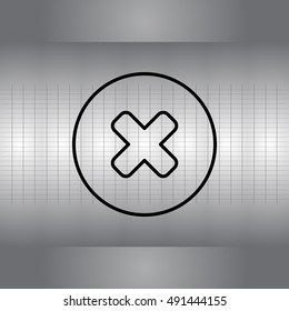 Delete sign, line icon. Remove 