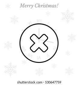 Delete sign, line icon. Remove 