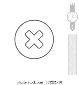 Delete sign, line icon. Remove 