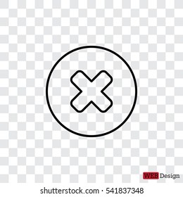 Delete sign, line icon. Remove 
