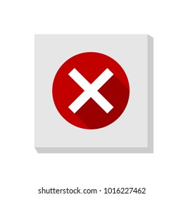 Delete sign. Red circle. X icon