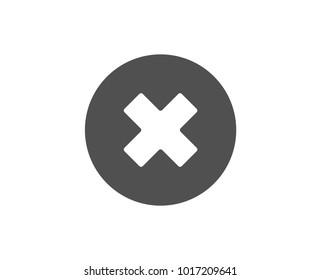 Delete simple icon. Remove sign. Cancel or Close symbol. Quality design elements. Classic style. Vector