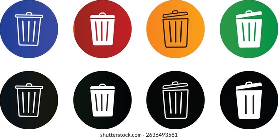 Delete simple line icons. Trash can sign, trash dustbin sign icon, remove, delete icon, delete icon vector illustration,
