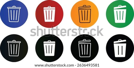 Delete simple line icons. Trash can sign, trash dustbin sign icon, remove, delete icon, delete icon vector illustration,
