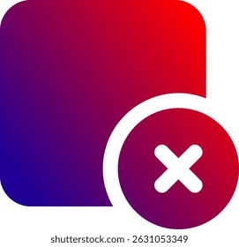 Delete square Line vector Icon Design