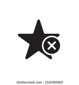 Borrar diseño de iconos de marcadores de estrella. ilustración vectorial