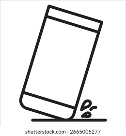 Excluir ícone de stock vetor de contorno