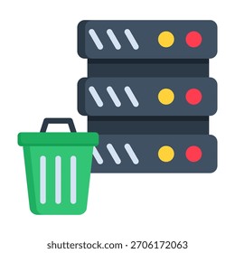 Icono de almacenamiento Borrar Ilustración vectorial de estilo plano
