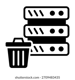Borrar Icono de almacenamiento Estilo mixto Ilustración vectorial