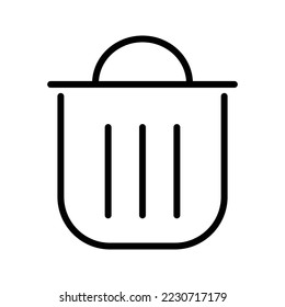 Delete thin line icon vector illustration