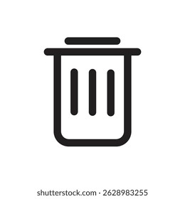 Delete  throw away  trash icon vector template